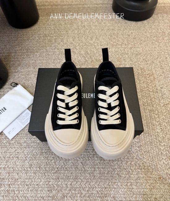 Ann Demeulemeester Suede Shell Toe Casual Comfortable Platform Sneakers