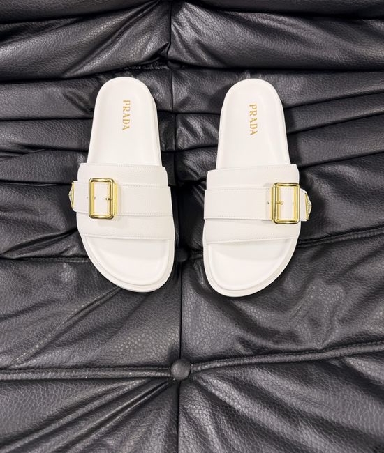 Prada Genuine Sheepskin Lightweight Comfortable Casual Slides