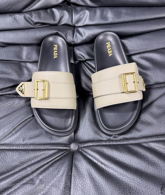 Prada Genuine Sheepskin Lightweight Comfortable Casual Slides