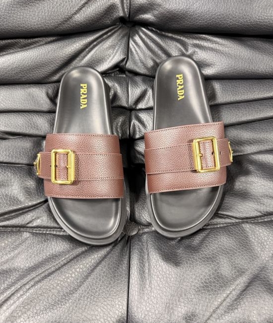 Prada Genuine Sheepskin Lightweight Comfortable Casual Slides