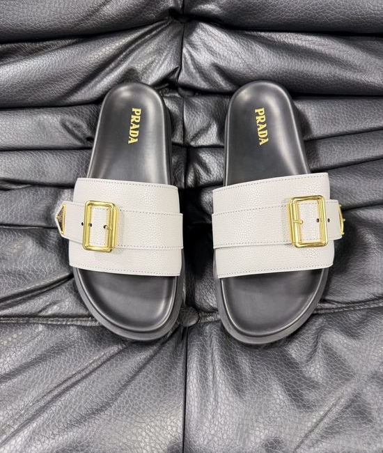 Prada Genuine Sheepskin Lightweight Comfortable Casual Slides