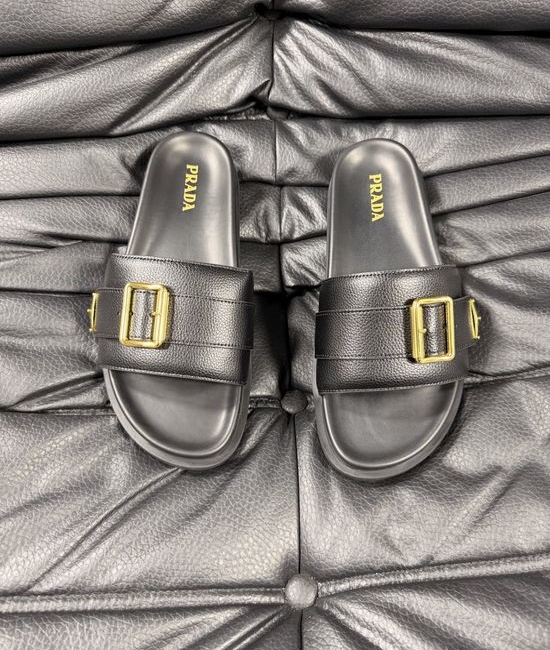 Prada Genuine Sheepskin Lightweight Comfortable Casual Slides