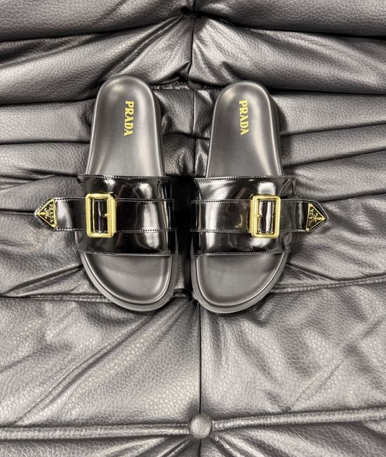 Prada Genuine Sheepskin Lightweight Comfortable Casual Slides