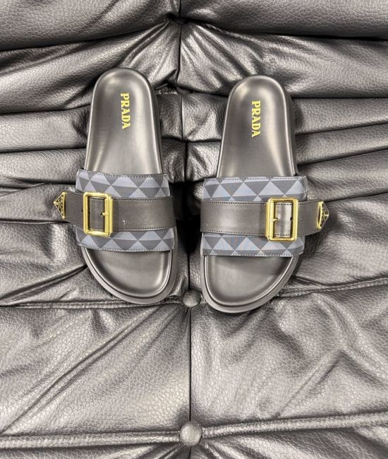 Prada Genuine Sheepskin Lightweight Comfortable Casual Slides