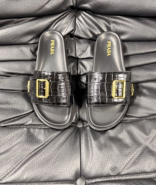 Prada Genuine Sheepskin Lightweight Comfortable Casual Slides