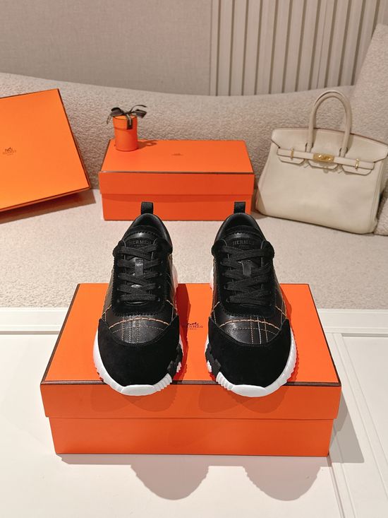 Hermes Classic Casual Comfortable Sneakers with Non-slip Thick Sole