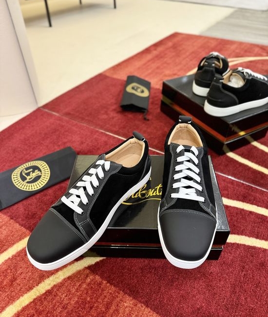 Christian Louboutine Premium Low Top Colorblock Casual Sneakers