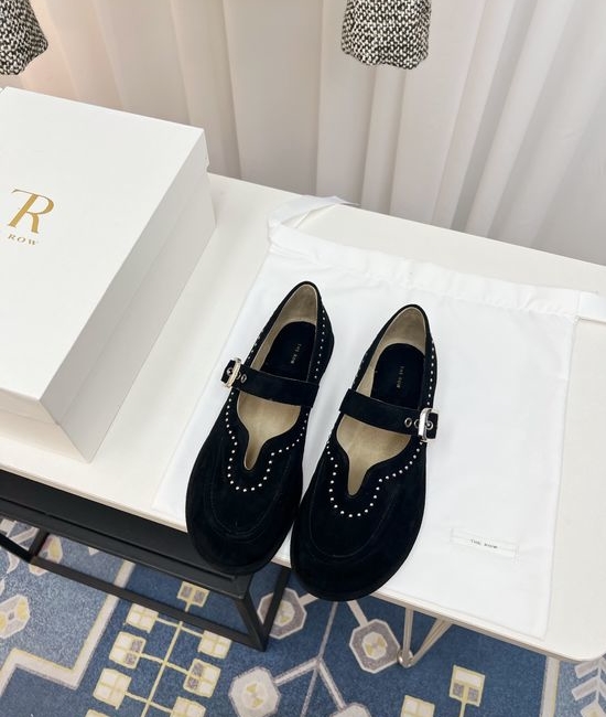 The Row Vintage Loafers with Handcrafted Metal Rivets