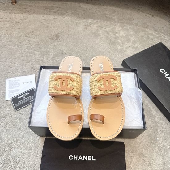 Chanel Woven Breathable Flip Flops Ergonomic Soft Comfortable Sole