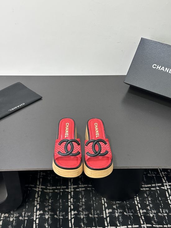 Chanel Woven Strappy Sandals with Crystal Accents