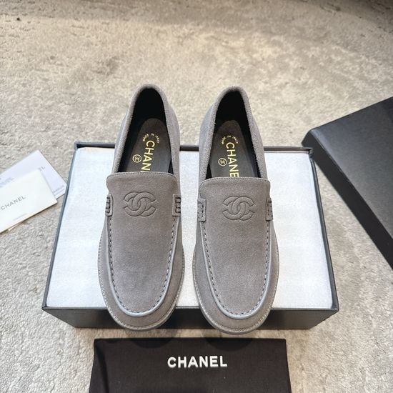 Chanel Rhinestone Buckle Patent Leather Loafers
