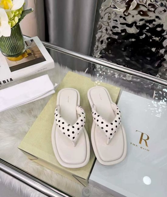 The Row Horse Hair Thong Flat Slide Shoes Soft Non-slip Durable