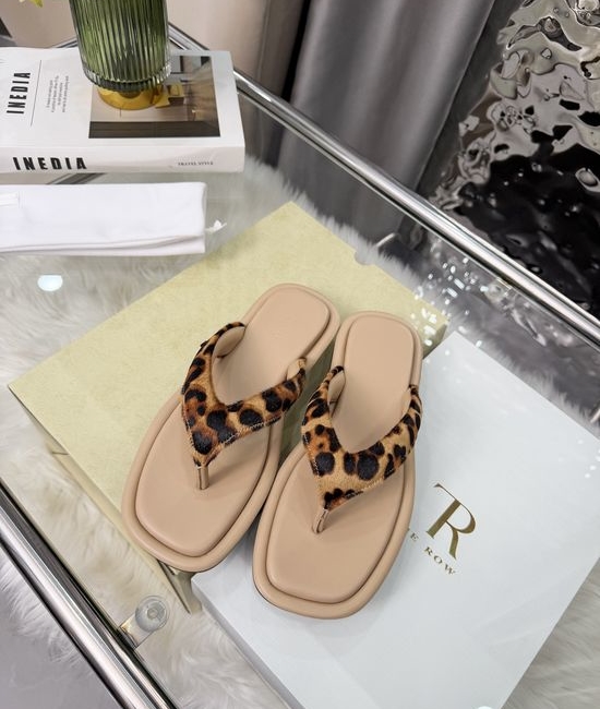 The Row Horse Hair Thong Flat Slide Shoes Soft Non-slip Durable