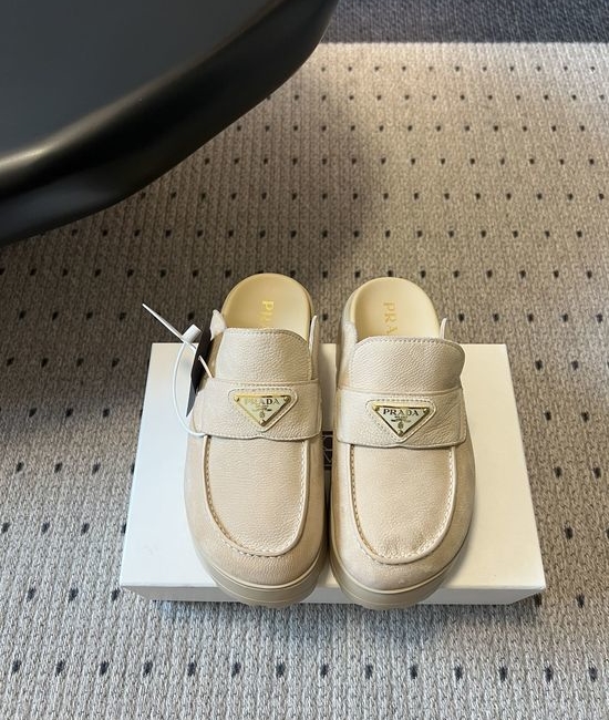 Prada Vintage Suede Platform Mule Shoes Comfortable Daily Wear