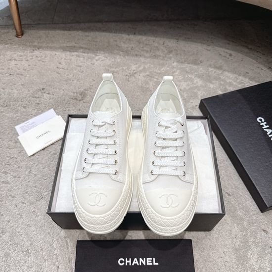 Chanel Quilted Platform Mary Jane Shoes with Buckle Detail