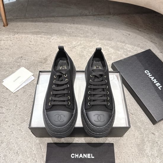 Chanel Quilted Platform Mary Jane Shoes with Buckle Detail