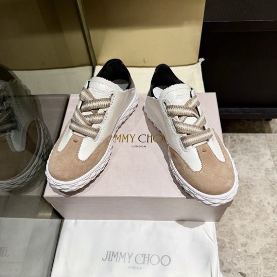 Jimmy Choo Classic White Sneakers Versatile Stylish Casual Footwear