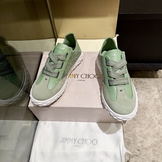 Jimmy Choo Classic White Sneakers Versatile Stylish Casual Footwear