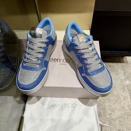 Jimmy Choo Sequin Casual Sneakers Comfortable Versatile Daily Footwear