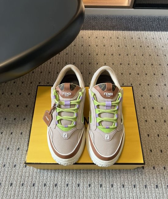 Fendi Vintage Chunky Sneakers with Color Block Design