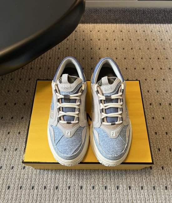 Fendi Vintage Chunky Sneakers with Color Block Design