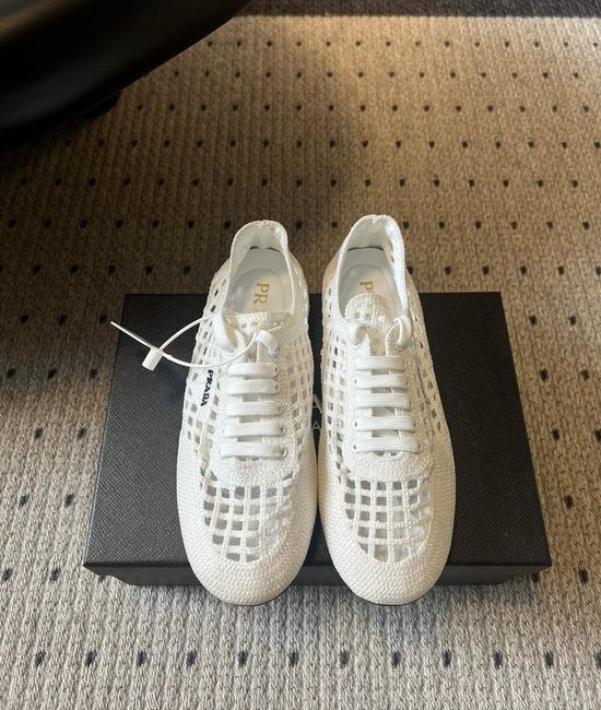 Prada Mesh Hollow Out Casual Shoes Breathable Versatile Footwear