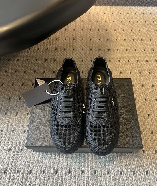 Prada Mesh Hollow Out Casual Shoes Breathable Versatile Footwear