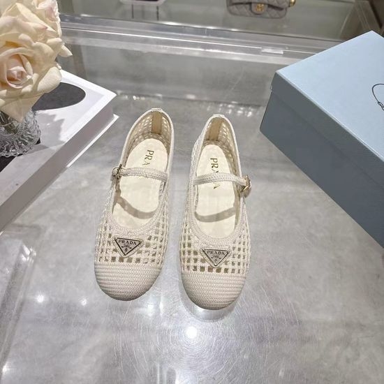 Prada Crochet Upper Non Slip Rubber Sole Flat Casual Shoes