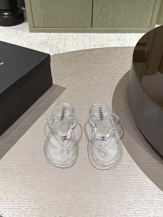 Chanel Sparkly Crystal Decor Non-slip Comfort Casual Jelly Sandals