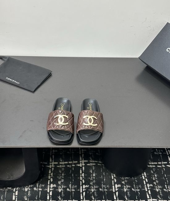 Chanel Casual Leather Upper Comfortable Sandals