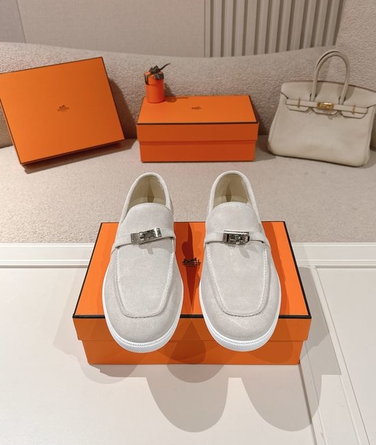 Hermes Classic Loafers with Decorative Buckle Design