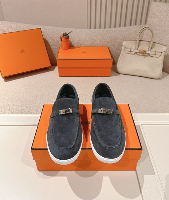 Hermes Classic Loafers with Decorative Buckle Design