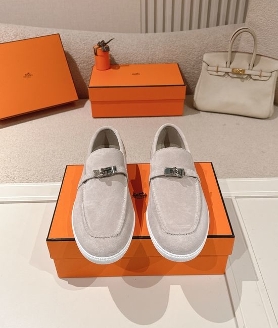 Hermes Classic Loafers with Decorative Buckle Design