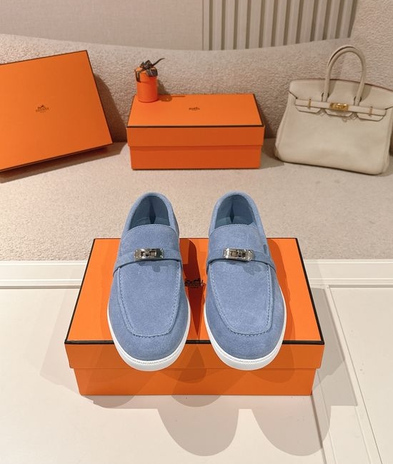 Hermes Classic Loafers with Decorative Buckle Design