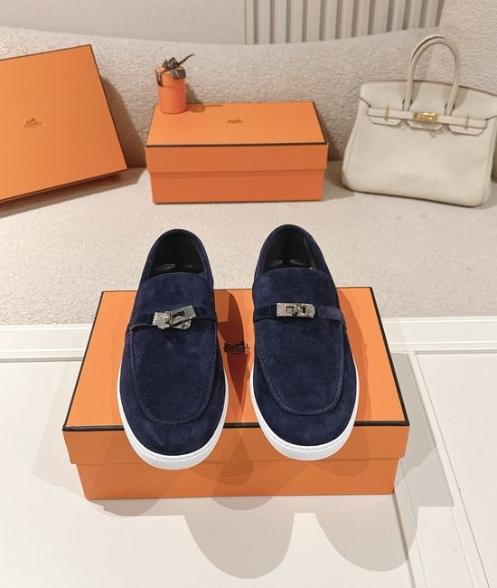 Hermes Classic Loafers with Decorative Buckle Design