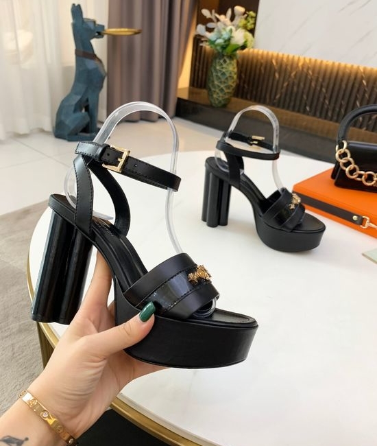 Louis Vuitton LV Color Block Platform High Heels with Leather Sole