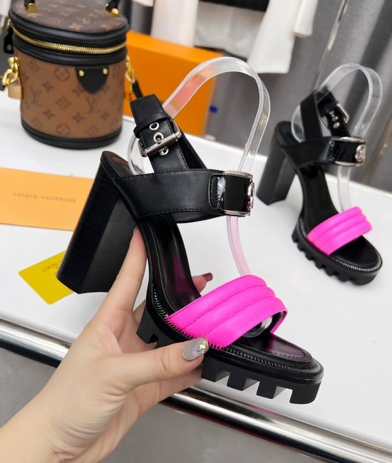 Louis Vuitton LV Premium High Heel Sandals with Double Leather Sole