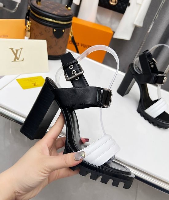 Louis Vuitton LV Premium High Heel Sandals with Double Leather Sole