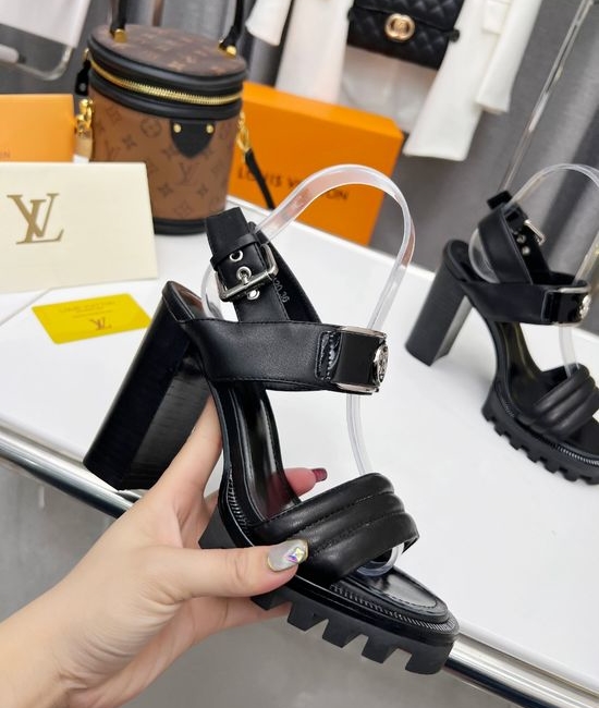 Louis Vuitton LV Premium High Heel Sandals with Double Leather Sole