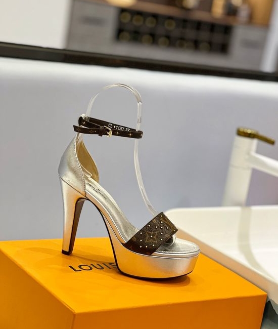 Louis Vuitton LV Elegant Color Block Leather Sole Platform Heels