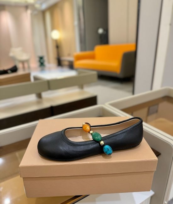 Gianvito Rossi Gemstone Decor Mary Jane Flat Casual Shoes