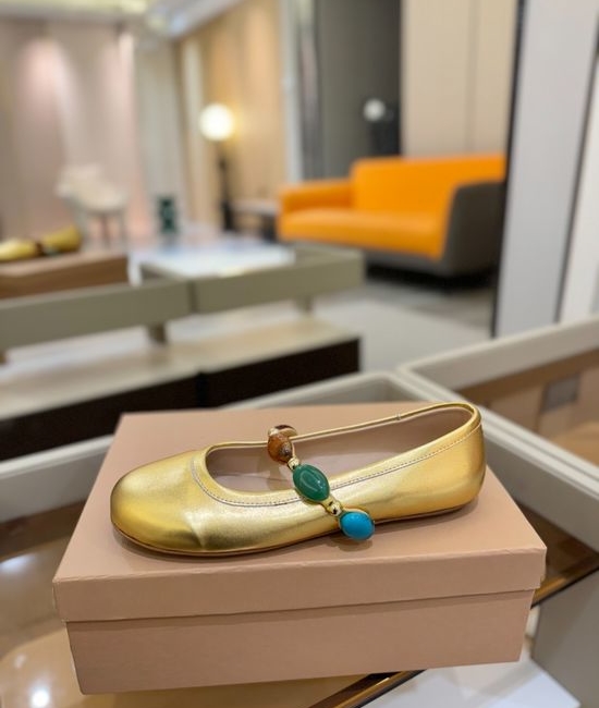 Gianvito Rossi Gemstone Decor Mary Jane Flat Casual Shoes