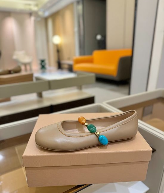 Gianvito Rossi Gemstone Decor Mary Jane Flat Casual Shoes