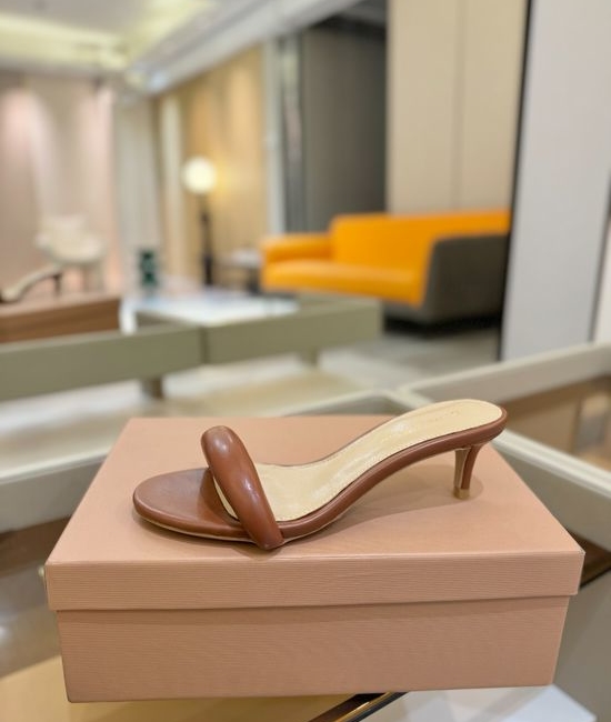 Gianvito Rossi Comfortable Low Heel Leather Sandals With Fine Details