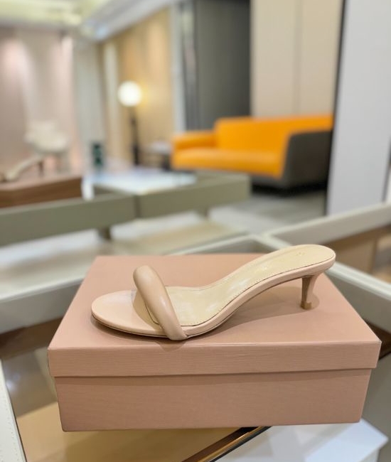 Gianvito Rossi Comfortable Low Heel Leather Sandals With Fine Details