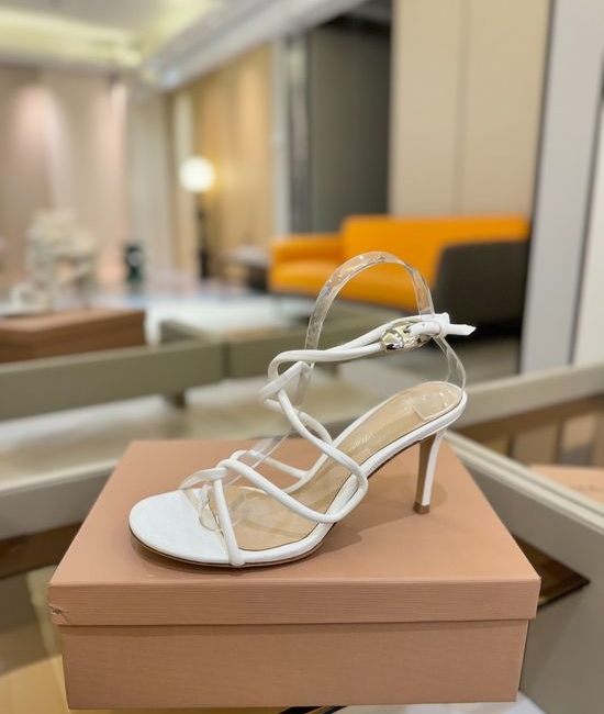 Gianvito Rossi Elegant Shearling Lined Block Heel Slip On Sandals