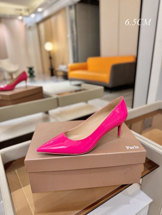 Christian Louboutine Patent Leather Classic Low Heel Comfortable Office Pumps