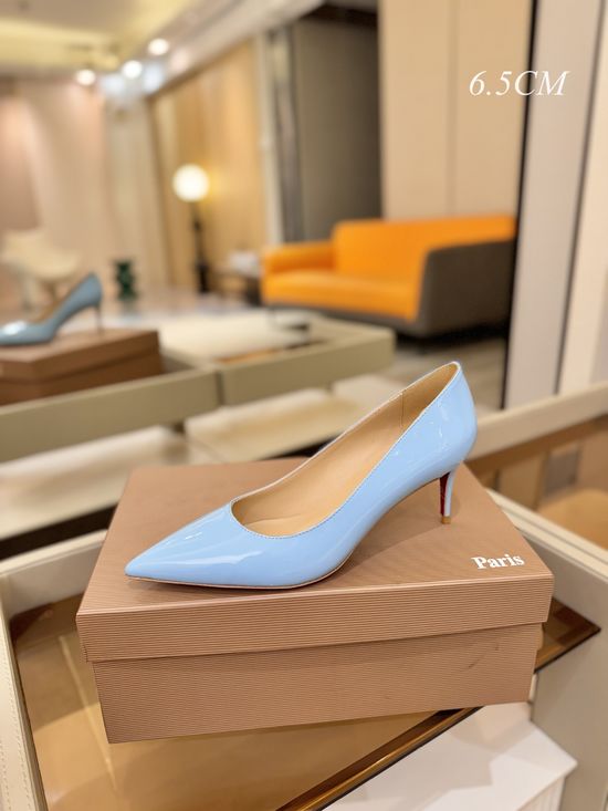 Christian Louboutine Patent Leather Classic Low Heel Comfortable Office Pumps
