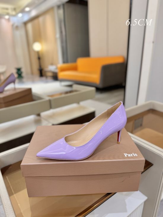 Christian Louboutine Patent Leather Classic Low Heel Comfortable Office Pumps