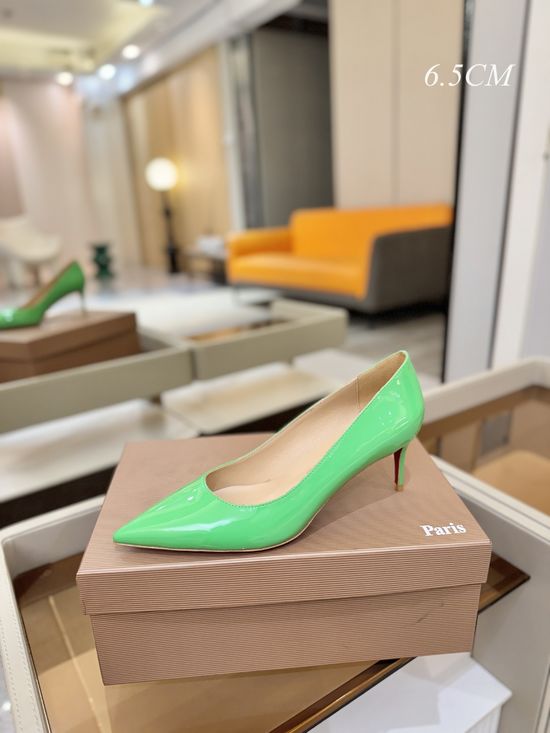 Christian Louboutine Patent Leather Classic Low Heel Comfortable Office Pumps